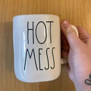 Rae Dunn HOT MESS pink interior mug